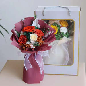 Factory Natural Flowers Bouquet Roses Flower <strong>Petals</strong> and Plants Gift <strong>Dried</strong> and Bouquets Designer Preserved Rose Wholesale - Product Image 4
