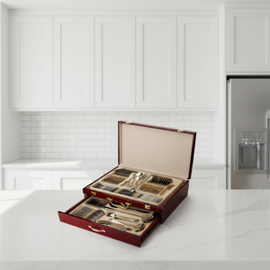 Ensemble de couverts en or/argent en gros, 72/84 pièces, pour dîners de 12 personnes/cadeaux d'affaires - Product Image 6