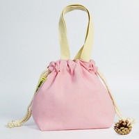 Sac à cordon personnalisé avec logo, pochette en toile de coton, fabricant de sacs de rangement, sac à poignée double usage, réutilisable, pour courses et déjeuner, en gros, OEM