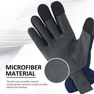 Guantes protectores <span class=keywords><strong>Premium</strong></span> con muñeca Spandex y palma recubierta de PU para trabajos pesados - Product Image 3