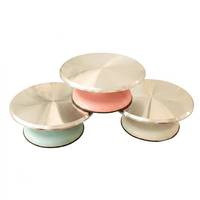 Alas Putar Kue Aluminium Alloy Heavy Duty 10-12 Inch, Rotasi 360° Halus, Anti Lengket, Bantalan Presisi Senyap, Alat Kue Berbobot