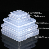 Boîte en plastique transparente carrée avec couvercle à charnière SUNSHING, conteneur de rangement pour perles transparentes de qualité supérieure, organisateur de petites pièces