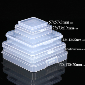 กล่องพลาสติกใสทรงสี่เหลี่ยมเล็ก SUNSHING พร้อมฝาปิดแบบมีบานพับ กล่องเก็บลูกปัดใสคุณภาพพรีเมียม กล่องจัดระเบียบชิ้นส่วนขนาดเล็ก - Product Image 2