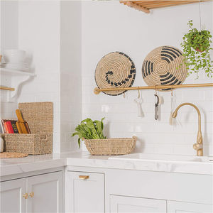 Plaques décoratives murale en osier personnalisé, lot de 5, pour décoration murale, salon, citrouille, panier mural, personnalisé - Product Image 1