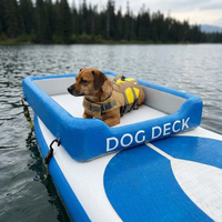 Accessoire de paddleboard : Tapis gonflable souple en EVA résistant aux griffures pour animaux de compagnie, avec sangles à anneaux en D sécurisées et durables, pour SUP et plateforme caninales, idéal pour les aventures aquatiques.
