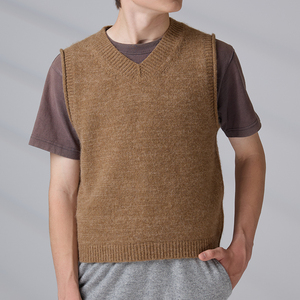 Chaleco de Lana para Estudiantes, Chaleco sin Mangas con Cuello en V, Chaleco de Punto Informal para Niños, Fábrica de Suéteres ODM - Product Image 6