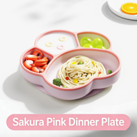 Ensemble de plateaux d'alimentation en silicone liquide de qualité alimentaire en forme de griffe d'ours sans BPA avec logo imprimé de la marque XHJ pour enfants