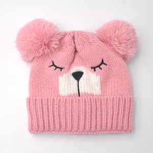 Topi kupluk katun hangat untuk bayi, topi & topi musim dingin katun anak balita bayi