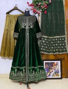 Nouveau Bollywood Style Designer Party Wear Look Broderie Lourde Avec Multy Fil Et Séquence Travail Robe Bas Avec Dupatta - Product Image 6