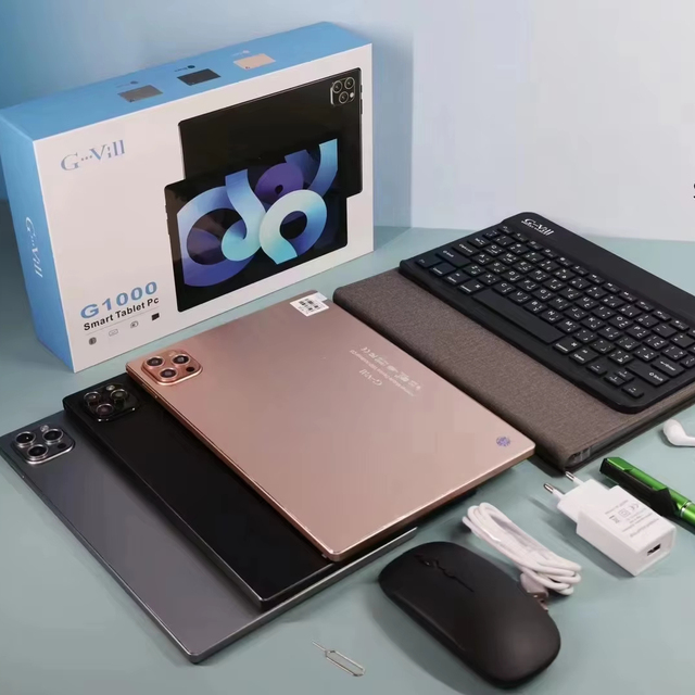 G1000 5G Tablet with 2SIM Card 10 Inch Android 13 Tablet 16GB RAM 512GB ROM 8000mah Business Tablet PC with Keyboard Mouse Case