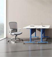 Table de formation modulaire moderne à plateau rabattable, table de conférence mobile pliable avec roulettes