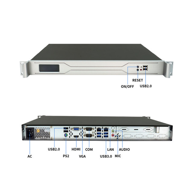 1U Rackmount Industrial Pc 6-9th Gen I3/i5/i7 LGA1151 2*i211AT LAN with 6COM Support H310C/B365 Rackmount I7-9700 Industrial Pc