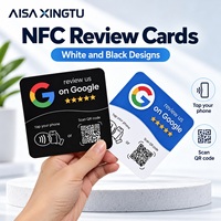 Kartu dan Stiker Ulasan NFC NTAG215 13.56MHz Grosir dengan Memori 144 Byte PVC Tahan Air Dapat Dicuci Ulasan Google