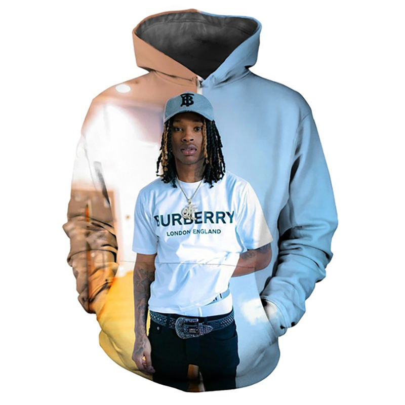 OEM High Quality American Rapper Star King Von Printed Sweatshirt for Men  Casual Pullover Sweater 3D Printing Men's Hoodies