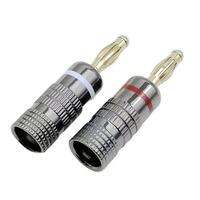 Connecteur plaqué or de type banane de 4 mm pour câbles de haut-parleurs jack audio