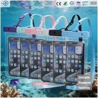 Nouvelle arrivée pour le camping : Pochette étanche en PVC avec grande fenêtre transparente pour téléphone portable, idéale pour la natation et la plongée