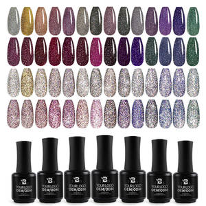 BOZLIN Nail Gel Manufacturer 15ml <span class=keywords><strong>28</strong></span> colores Super Flash Diamond Reflective Disco Nail Glitter Gel Polish - Product Image 2