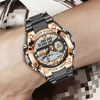 Montre-bracelet numérique à Quartz pour hommes, chronographe, Logo personnalisé, étanche