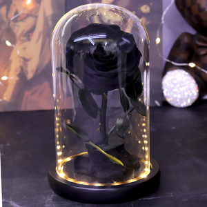 Nuovo prodotto lancio all'ingrosso di <span class=keywords><strong>rose</strong></span> conservate per regali di natale scatola regalo di fiori caldi con cupola in vetro acrilico - Product Image 3