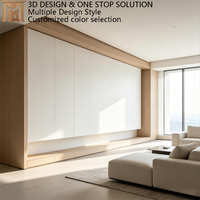 Moderne Integrierte Wohnzimmermöbel mit Aufbewahrungsschränken TV-Ständer Couchtisch-Set Komplettlösung für Maßgefertigtes 3D-Design