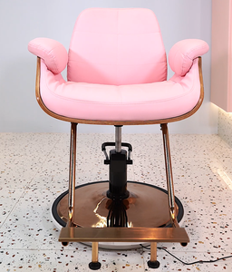 Venta caliente de fábrica de cuero sintético europeo Rosa estilo francés mujeres nórdicas estilo Silla de peluquero <span class=keywords><strong>Taller</strong></span> de bomba hidráulica - Product Image 3