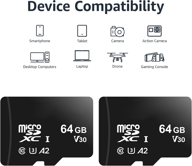 Wistino 32GB 64GB 128GB TF Card High Speed Camera Memory Card Security Camera