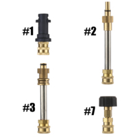 Adaptateur de pistolet de lavage haute pression en acier inoxydable et laiton 1/4, raccords rapides pour canon à mousse