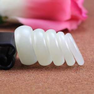 Bague en jade blanc naturel de type A, artisanale, bijoux Feng Shui, prospérité et <span class=keywords><strong>protection</strong></span> - Product Image 3
