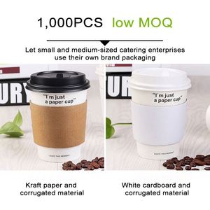 Fundas de Papel Reutilizables Ecológicas de Doble Pared con Impresión Personalizada para Café Caliente, Vino y Bebidas Carbonatadas - Product Image 6