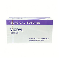 Fil chirurgical Vicryl stérilisé EO, absorbable, tressé, à structure uniforme, non irritant, garantie trois ans, avec emballage standard