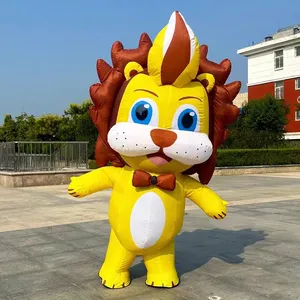 Signe gonflable de danseur de ciel aérien Costume de dessin animé de tigre de publicité pour le mobile