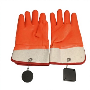 <span class=keywords><strong>Gants</strong></span> de travail en PVC imperméables sans latex avec chaînes pour la manutention de bouteilles de propane de chariots élévateurs à double paroi, conformes aux normes de sécurité industrielle - Product Image 2