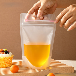 Sac Ziplock Transparent en PE à Poignée, Idéal pour Boissons de Fête, avec <span class=keywords><strong>Paille</strong></span>, pour Aliments, Café, Lait Liquide, Jus - Grande <span class=keywords><strong>Vente</strong></span> - Product Image 4