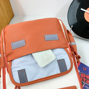 Schoolbag học sinh không thấm nước túi đi học công suất lớn thời trang cuốn sách giản dị - Product Image 3