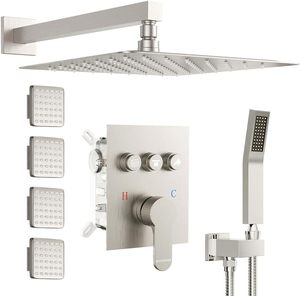 12-дюймовая насадка для душа, ручной распылитель - Product Image 1