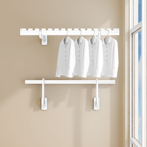 Wall Mounted <b>Clothes</b> Drying <b>Rack</b> Single Bar Rust Resistant Fixed Balcony Use - Product Image 4