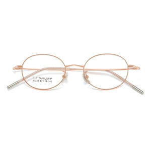 Montures de lunettes rondes en titane bêta 33226 47-18-145 Unisexe Monture étroite Origine Danyang Verres en résine - Product Image 1