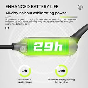 سماعة أذن مفتوحة من المصنع بتقنية BT 6.0 ومقاومة للماء بمعيار IPX5، سماعة رأس رياضية لاسلكية تعمل بتقنية التوصيل العظمي وسماعات بلوتوث لاسلكية - Product Image 5