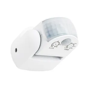 กลางแจ้ง IP65 12เมตรกว้างตรวจจับช่วง Dual Detector ติดผนัง PIR Motion Sensor