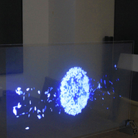 Film de projection holographique transparent à prix avantageux, écran de projecteur holographique 3D, tissu PET, 92% de transmission, angle de vision de 150°