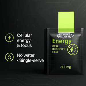 Film oral à dissolution rapide OEM ODM, sans eau, stimule les niveaux, soutient l'énergie et la concentration, absorption efficace des nutriments - Product Image 5