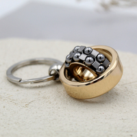 Venta al por Mayor Personalizada 360 °   Mini motor giratorio 3D con rodamiento de bolas de metal para llavero