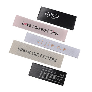 Étiquettes de vêtements personnalisées imprimées sur mesure, ruban rectangulaire, impression sérigraphique pour étiquettes d'entretien des vêtements - Product Image 1