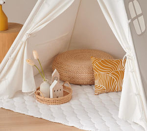 Casa de muñecas de madera blanca para niños y bebés, tiendas de campaña de juguete para jugar al aire libre, tiendas de campaña indias para niños - Product Image 3