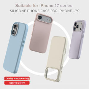 Funda de Silicona Líquida <span class=keywords><strong>Original</strong></span> de Alta Calidad para <span class=keywords><strong>iPhone</strong></span> 17 Pro Max 16 15 14, <span class=keywords><strong>Forro</strong></span> de Microfibra, Protectora para la Parte Trasera del Móvil - Product Image 4
