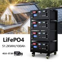 Batterie LiFePO4 51,2 V 314 Ah 16 kWh à cycle profond 8000 cycles, montage en rack, stockage d'énergie pour système solaire hybride