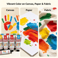 Peinture à doigts lavable en pots de 50 ml en gros pour enfants, non toxique, kit de dessin DIY pour empreintes de mains, fournitures artistiques pour l'école et la maternelle