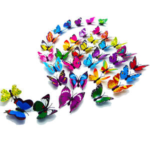 Autocollant mural <span class=keywords><strong>papillon</strong></span> miniature 3D de 6 cm, décoration murale de chambre à coucher, jardin - Product Image 4