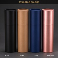 Boîte Cadeau Ronde en Carton Recyclable Personnalisée, Emballage Cylindrique Rigide pour Flacons de Parfum de 30 ml et 50 ml, Boîte Cadeau Tube