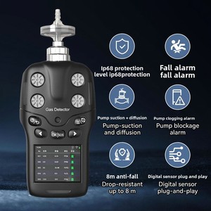 Detector <span class=keywords><strong>de</strong></span> Gases Portátil Compuesto 4 en 1 para Gases Combustibles, Sulfuro <span class=keywords><strong>de</strong></span> Hidrógeno y Monóxido <span class=keywords><strong>de</strong></span> <span class=keywords><strong>Carbono</strong></span>, Modelo BTYQ-MS400-S Estándar - Product Image 1